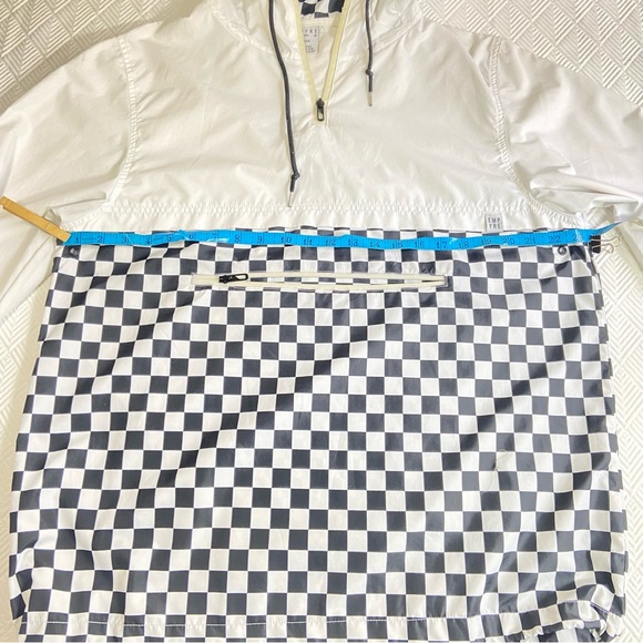 Empyre Checkered Pull-over Wind Breaker Black and White Size Large Like New - Picture 7 of 10